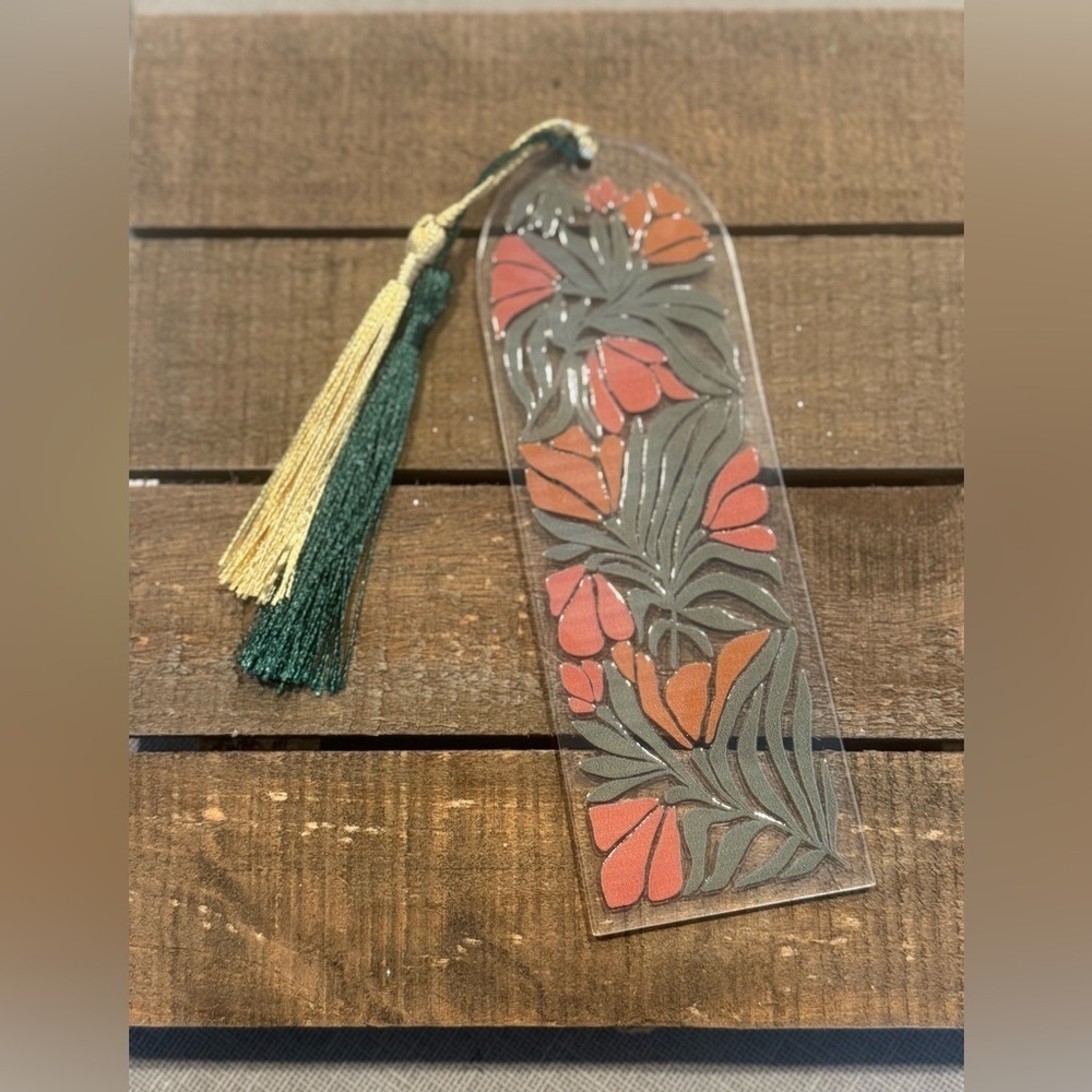 Floral Bookmark with Tassel
